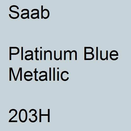 Saab, Platinum Blue Metallic, 203H.